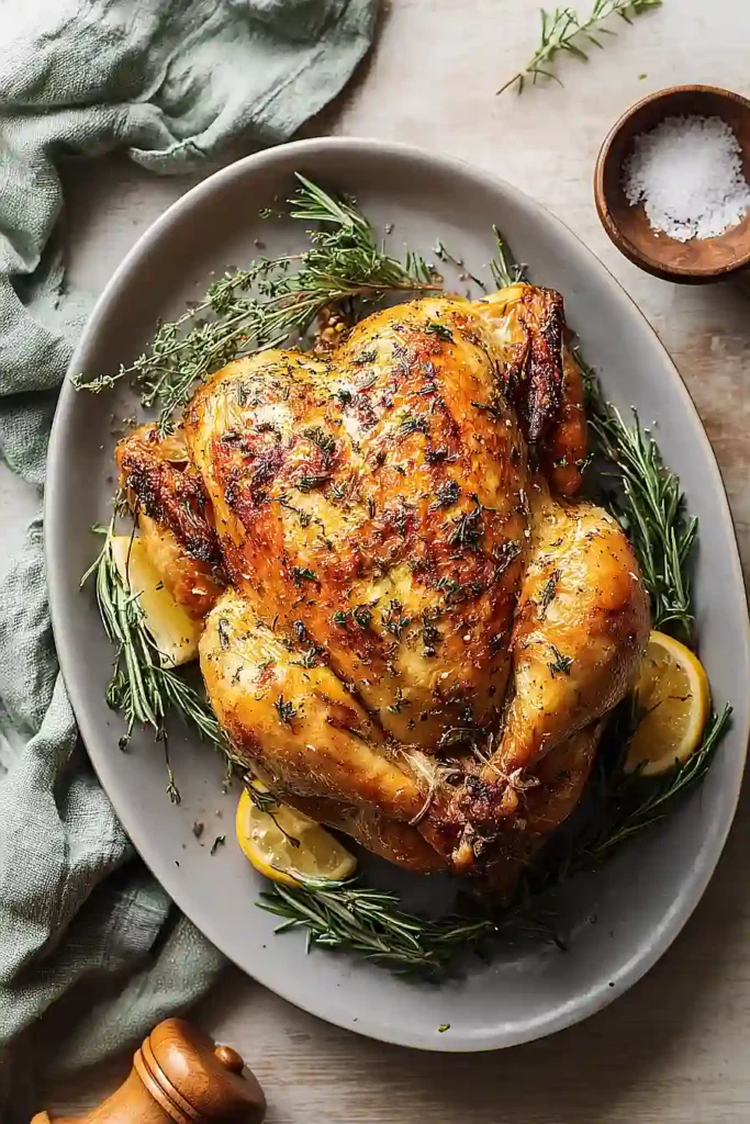 Poulet r&ocirc;ti aux herbes de Provence